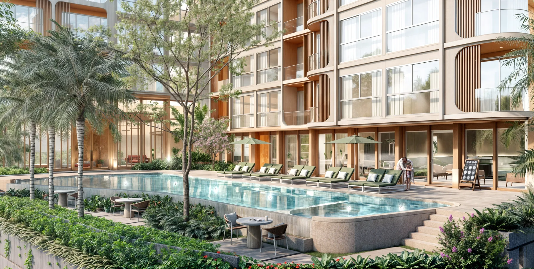 Бассейн и архитектура Saint Tropez Naithon